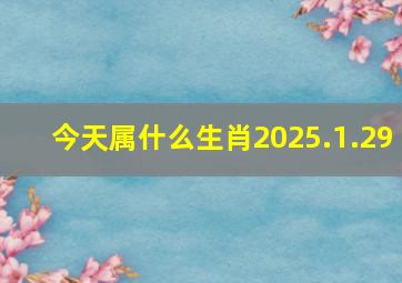 今天属什么生肖2025.1.29