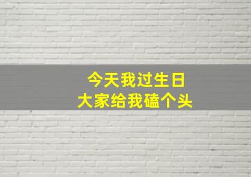 今天我过生日大家给我磕个头