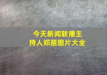 今天新闻联播主持人郑丽图片大全