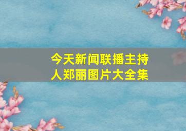 今天新闻联播主持人郑丽图片大全集