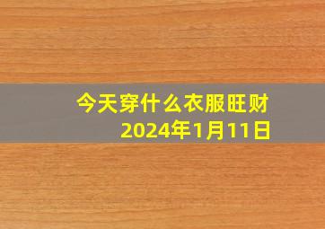 今天穿什么衣服旺财2024年1月11日