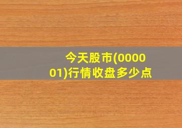 今天股市(000001)行情收盘多少点