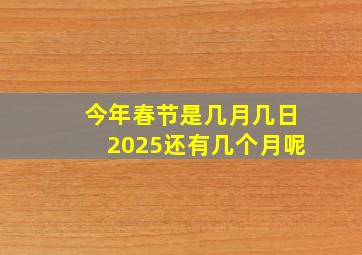 今年春节是几月几日2025还有几个月呢