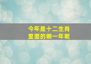 今年是十二生肖里面的哪一年呢