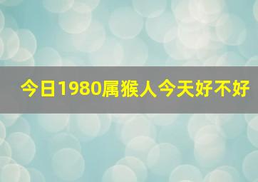 今日1980属猴人今天好不好