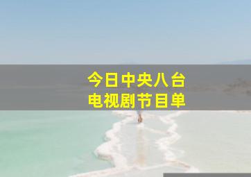 今日中央八台电视剧节目单