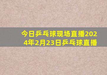 今日乒乓球现场直播2024年2月23日乒乓球直播