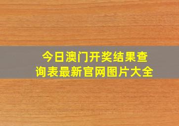 今日澳门开奖结果查询表最新官网图片大全