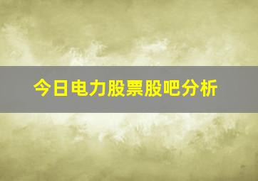 今日电力股票股吧分析