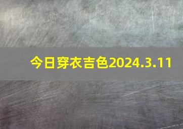 今日穿衣吉色2024.3.11