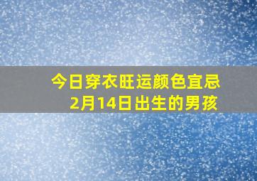 今日穿衣旺运颜色宜忌2月14日出生的男孩