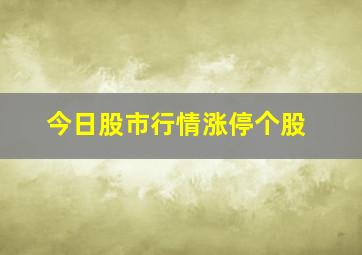 今日股市行情涨停个股