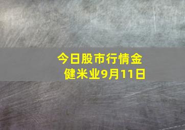 今日股市行情金健米业9月11日