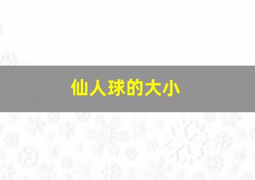 仙人球的大小