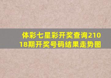 体彩七星彩开奖查询21018期开奖号码结果走势图