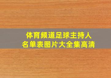 体育频道足球主持人名单表图片大全集高清