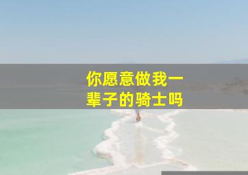 你愿意做我一辈子的骑士吗