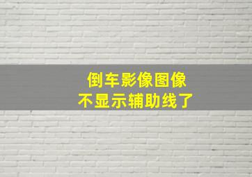 倒车影像图像不显示辅助线了