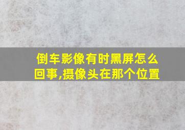 倒车影像有时黑屏怎么回事,摄像头在那个位置