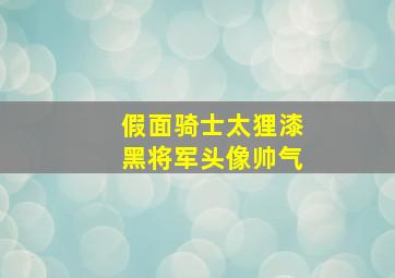 假面骑士太狸漆黑将军头像帅气