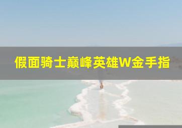 假面骑士巅峰英雄W金手指