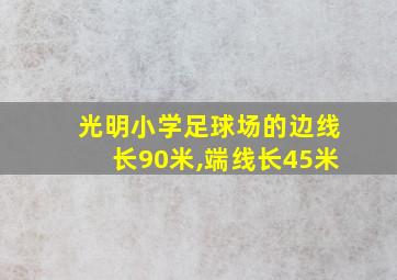 光明小学足球场的边线长90米,端线长45米