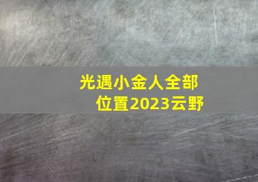 光遇小金人全部位置2023云野