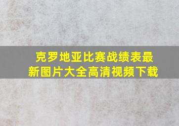 克罗地亚比赛战绩表最新图片大全高清视频下载