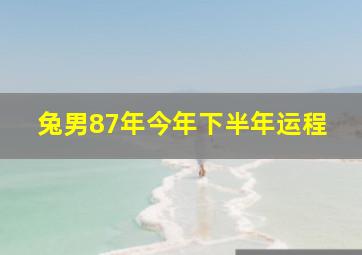 兔男87年今年下半年运程