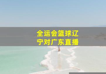 全运会篮球辽宁对广东直播