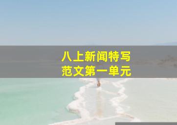 八上新闻特写范文第一单元