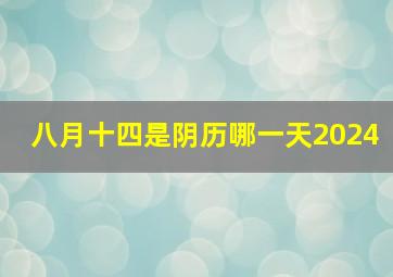 八月十四是阴历哪一天2024