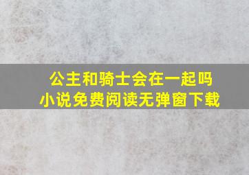 公主和骑士会在一起吗小说免费阅读无弹窗下载