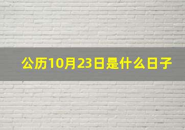 公历10月23日是什么日子