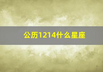 公历1214什么星座