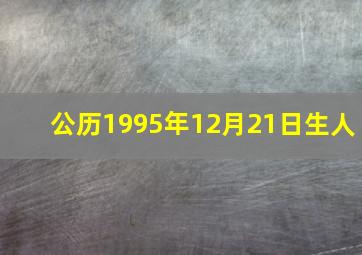 公历1995年12月21日生人