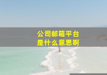 公司邮箱平台是什么意思啊