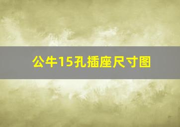 公牛15孔插座尺寸图