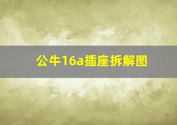 公牛16a插座拆解图