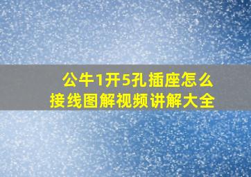 公牛1开5孔插座怎么接线图解视频讲解大全