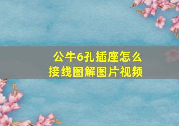 公牛6孔插座怎么接线图解图片视频