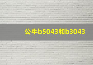 公牛b5043和b3043