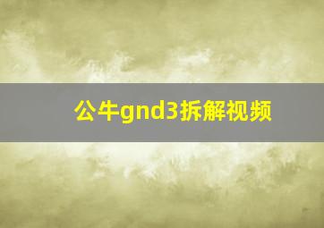 公牛gnd3拆解视频