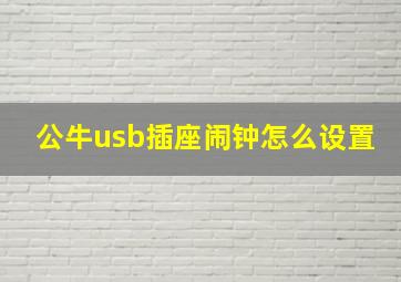 公牛usb插座闹钟怎么设置