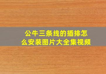 公牛三条线的插排怎么安装图片大全集视频