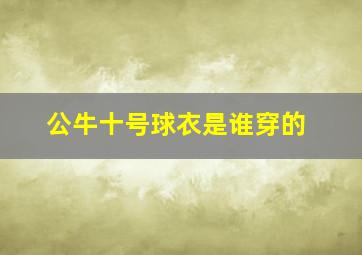 公牛十号球衣是谁穿的