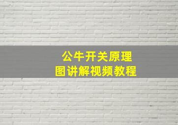 公牛开关原理图讲解视频教程