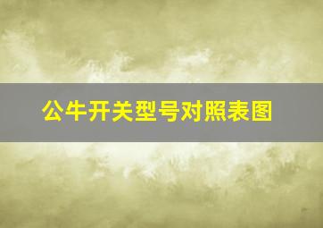 公牛开关型号对照表图