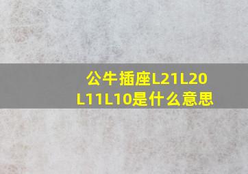 公牛插座L21L20L11L10是什么意思