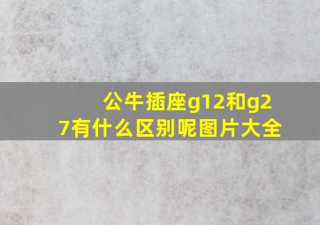 公牛插座g12和g27有什么区别呢图片大全